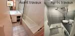 Première salle de bain avant et après travaux (Brunoy 91800)