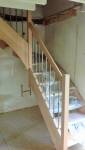 Escalier en bois quart de tour gauche