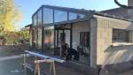 Réalisation d'une Véranda pour création d'un atelier de peinture - Ouest Lyonnais : travaux en cours