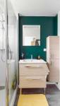 Salle de bain rénovée avec travaux de peinture décorative - Cabriès 13