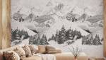 Papier peint panoramique montagne dans le salon - bouc-bel-air-13