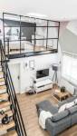 Appartement en duplex avec escalier droit et cloison transparente - Bouc-Bel-Air (13)