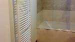 Salle de bain avec la baignoire et radiateur