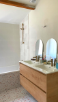 Rénovation d'une salle de bain au Bignon - motif terrazzo au sol