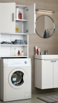 Meuble de buanderie qui s'intègre facilement dans la salle de bain, Conforma