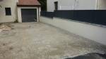 Travaux de terrassement devant le garage