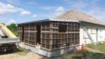 Couverture zinc de l'extension bois