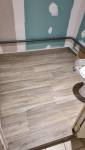 Vue sur le nouveau carrelage WC