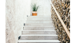 Exemple d'escalier extérieur en pierre