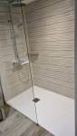 Vue de la nouvelle douche avec les deux faïence 