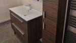 Meuble avec vasque et armoire de rangement