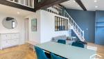 Rénovation complète d'un appartement du Vieux Lyon pour une colocation étudiante en meublé, camaieu de bleus