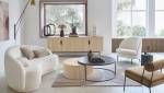 Fauteuil en bouclette beige
