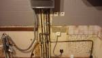 Cuisine avec installation chauffe-eau - Travaux en cours