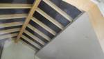 Pose BA 13 en rampant - Travaux en cours