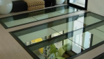 Plancher en verre vue en dessus