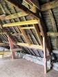 Nouvelles pannes de soutien des chevrons et de la couverture ardoise, création de chevêtre bois pour l'installation des fenêtres de toit