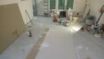 Finitions ouverture du mur et revêtement de sol à venir - Travaux en cours