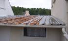 Ancienne couverture bac acier sur garage 