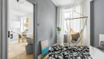 chambre peinture gris sur les murs