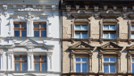 Avant et après modernisation façade Haguenau