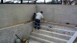 Construction escalier de piscine enterrée