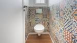 Maison à Dardilly (69570) : Pose de sol souple PVC en pose flottante dans le séjour, la cuisine et les toilettes rénovés
