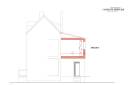Coupe du projet d'extension (Ouistreham 14150)