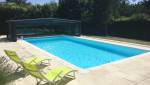Piscine 5x11 en béton avec membrane armée et volet roulant immergée - Nantes 44
