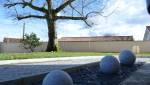 Boules en grès pour ornement de l'allée en pavés - Crozon - 29160 -