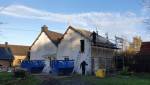 Maison avant : Dépose complète de l'ancienne toiture
