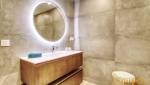 Vasque avec miroir led rond