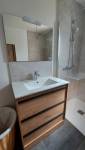 Meuble vasque ton bois