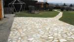 Alllée descendante de terrasse en pierre de Bourgogne - Génicourt (95650)