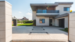 Maison moderne avec un toit plat