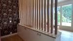 La claustra et le meuble sur mesure en partie basse