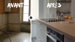 Avant après, rénovation totale de cuisine a Sainte-Maxime