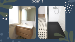 Rénovation Salle de Bain à Quimper : Un Chef-d'œuvre en Noir et Blanc