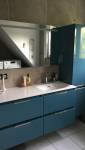 Rénovation d'une salle de bain, meuble vasque et colonne à Altkirch