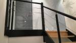 Rambarde verre et acier pour escalier