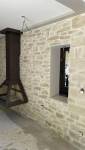 Maison en pierre en rénovation avec pose d'un poêle à bois contemporain - Valence 26