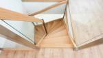 escalier bois et verre