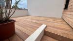 La terrasse en bois exotique terminée