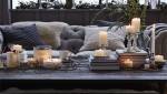 Déco hygge plaid coussin et bougies