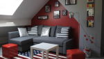 Chambre rouge et noire, style USA, Pinterest