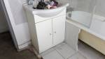 Dépose de l'ancien meuble vasque