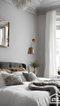 Ambiance chaleureuse et accueillante chambre rénovée