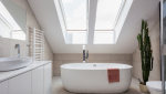 Petite salle de bain dans les combles