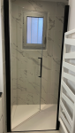 Rénovation d'une salle de bain à Vertou  - sèche serviettes et douche