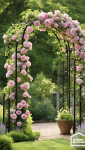 Arche de jardin fleurie